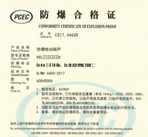 怎么為防爆葫蘆辦理CE認(rèn)證和ATEX認(rèn)證